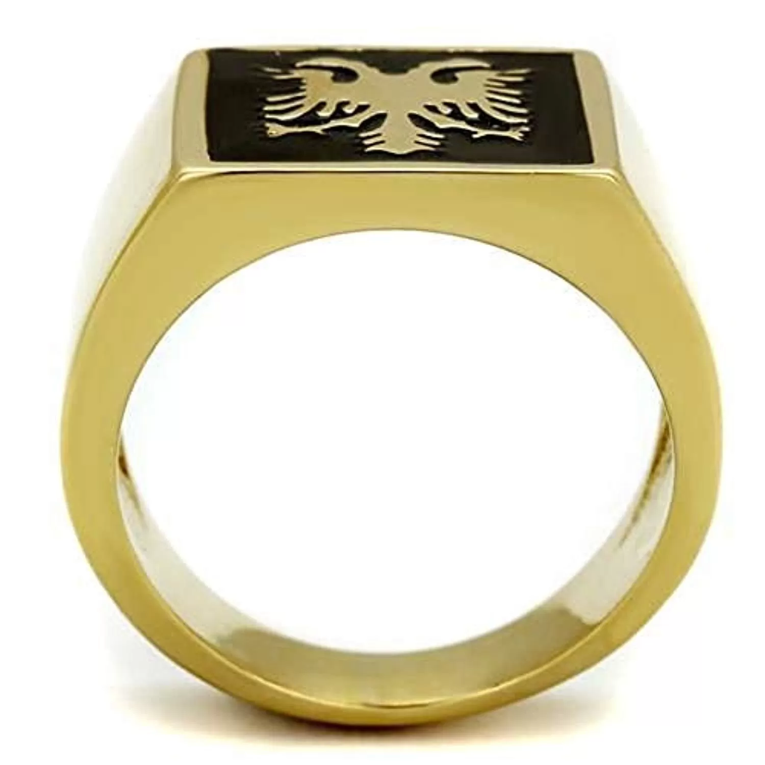 WildKlass Stainless Steel Ring IP GoldMen Epoxy Jet